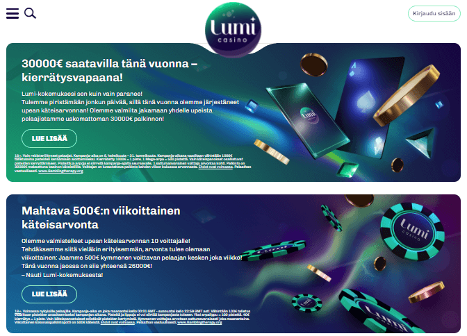 Lumi Casino tarjoukset Lumi Casino tarjoukset